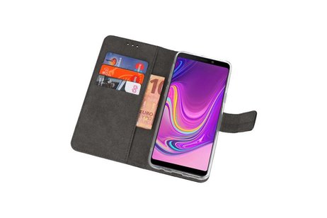 Booktype Telefoonhoesjes - Bookcase Hoesje - Wallet Case -  Geschikt voor Samsung Galaxy A9 2018 - Zwart