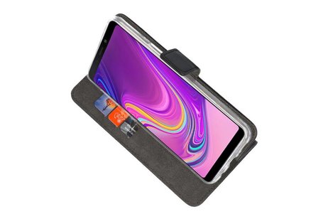 Booktype Telefoonhoesjes - Bookcase Hoesje - Wallet Case -  Geschikt voor Samsung Galaxy A9 2018 - Zwart