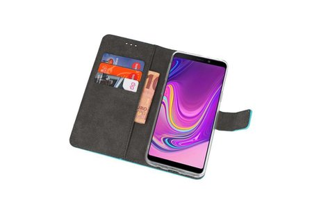 Booktype Telefoonhoesjes - Bookcase Hoesje - Wallet Case -  Geschikt voor Samsung Galaxy A9 2018 - Blauw