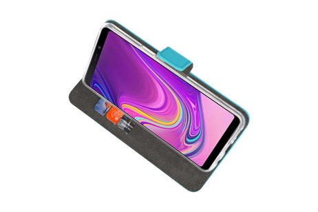 Booktype Telefoonhoesjes - Bookcase Hoesje - Wallet Case -  Geschikt voor Samsung Galaxy A9 2018 - Blauw