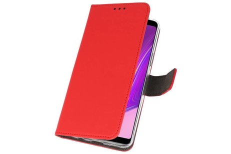 Booktype Telefoonhoesjes - Bookcase Hoesje - Wallet Case -  Geschikt voor Samsung Galaxy A9 2018 - Rood