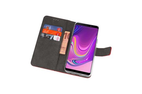BAOHU Booktype Telefoonhoesjes - Bookcase Hoesje - Wallet Case -  Geschikt voor Samsung Galaxy A9 2018 - Rood