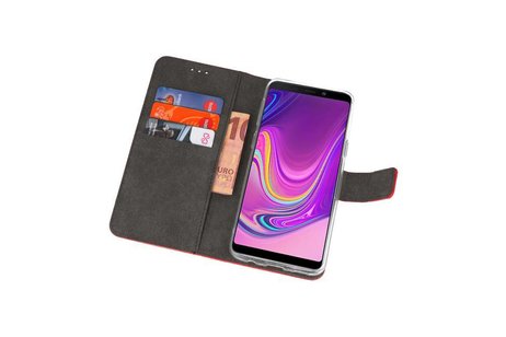 Booktype Telefoonhoesjes - Bookcase Hoesje - Wallet Case -  Geschikt voor Samsung Galaxy A9 2018 - Rood