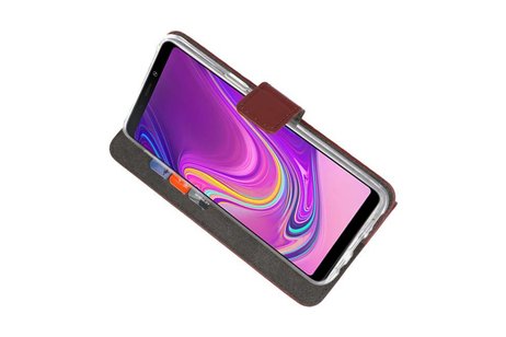 BAOHU Booktype Telefoonhoesjes - Bookcase Hoesje - Wallet Case -  Geschikt voor Samsung Galaxy A9 2018 - Bruin