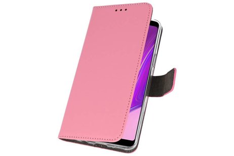 Booktype Telefoonhoesjes - Bookcase Hoesje - Wallet Case -  Geschikt voor Samsung Galaxy A9 2018 - Roze