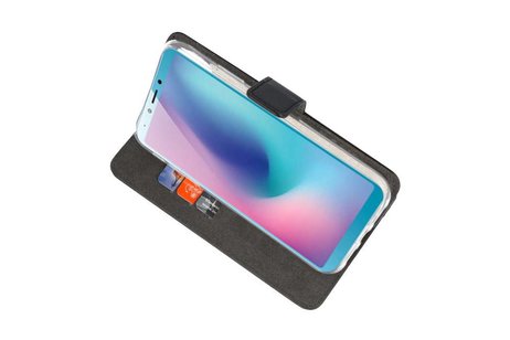 Booktype Telefoonhoesjes - Bookcase Hoesje - Wallet Case -  Geschikt voor Samsung Galaxy A6s - Zwart