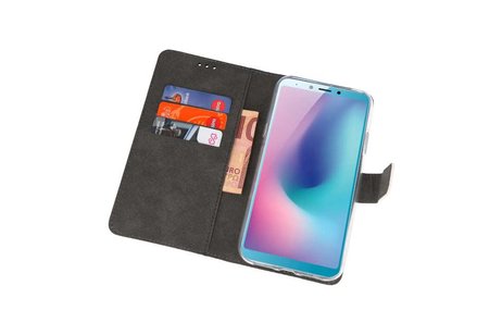 BAOHU Booktype Telefoonhoesjes - Bookcase Hoesje - Wallet Case -  Geschikt voor Samsung Galaxy A6s - Wit