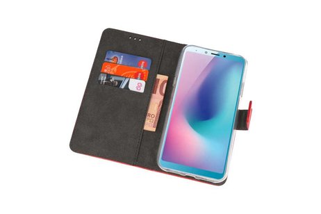 BAOHU Booktype Telefoonhoesjes - Bookcase Hoesje - Wallet Case -  Geschikt voor Samsung Galaxy A6s - Rood