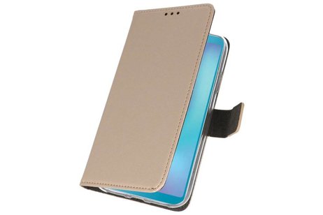 BAOHU Booktype Telefoonhoesjes - Bookcase Hoesje - Wallet Case -  Geschikt voor Samsung Galaxy A6s - Goud