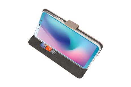 BAOHU Booktype Telefoonhoesjes - Bookcase Hoesje - Wallet Case -  Geschikt voor Samsung Galaxy A6s - Goud