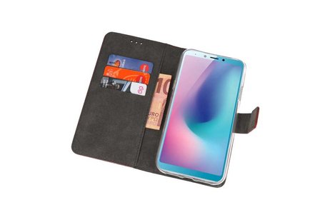 Booktype Telefoonhoesjes - Bookcase Hoesje - Wallet Case -  Geschikt voor Samsung Galaxy A6s - Bruin