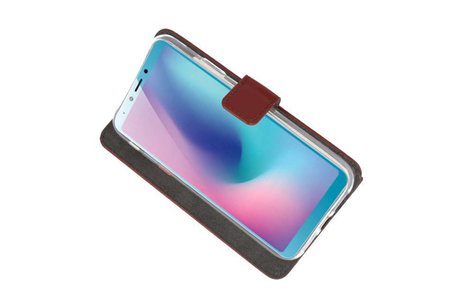 BAOHU Booktype Telefoonhoesjes - Bookcase Hoesje - Wallet Case -  Geschikt voor Samsung Galaxy A6s - Bruin