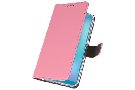 Booktype Telefoonhoesjes - Bookcase Hoesje - Wallet Case -  Geschikt voor Samsung Galaxy A6s - Roze