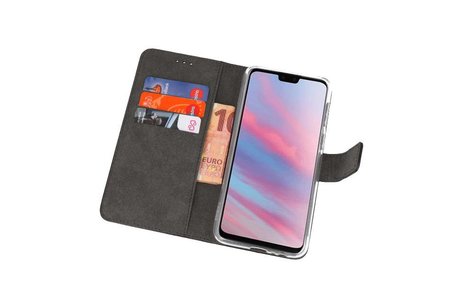 BAOHU Booktype Telefoonhoesjes - Bookcase Hoesje - Wallet Case -  Geschikt voor Huawei Y9 2019 - Zwart
