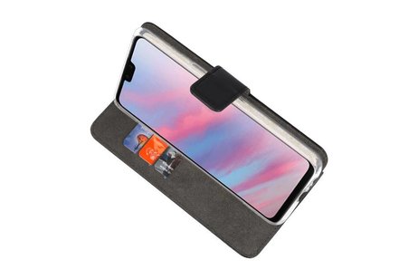 Booktype Telefoonhoesjes - Bookcase Hoesje - Wallet Case -  Geschikt voor Huawei Y9 2019 - Zwart