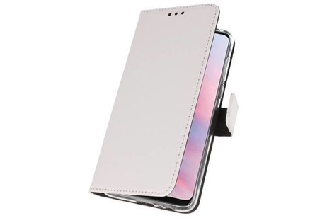 Booktype Telefoonhoesjes - Bookcase Hoesje - Wallet Case -  Geschikt voor Huawei Y9 2019 - Wit