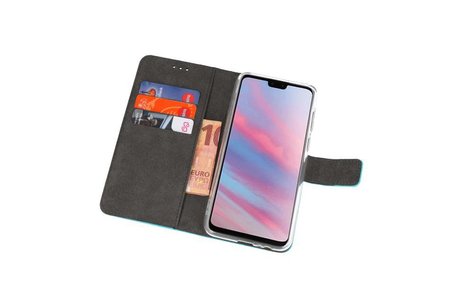 BAOHU Booktype Telefoonhoesjes - Bookcase Hoesje - Wallet Case -  Geschikt voor Huawei Y9 2019 - Blauw