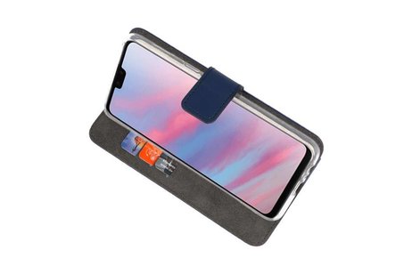 BAOHU Booktype Telefoonhoesjes - Bookcase Hoesje - Wallet Case -  Geschikt voor Huawei Y9 2019 - Navy