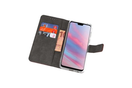 Booktype Telefoonhoesjes - Bookcase Hoesje - Wallet Case -  Geschikt voor Huawei Y9 2019 - Bruin