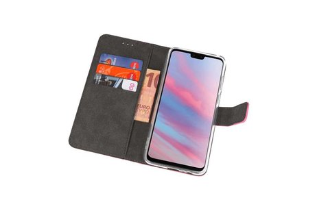 BAOHU Booktype Telefoonhoesjes - Bookcase Hoesje - Wallet Case -  Geschikt voor Huawei Y9 2019 - Roze