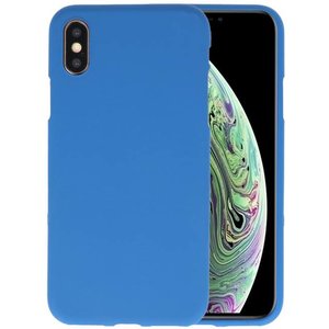 BackCover Hoesje Color Telefoonhoesje voor iPhone XS - iPhone X - Navy