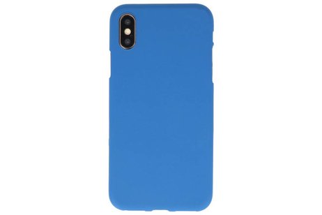 BackCover Hoesje Color Telefoonhoesje voor iPhone XS - iPhone X - Navy