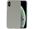 BackCover Hoesje Color Telefoonhoesje voor iPhone XS - iPhone X - Grijs