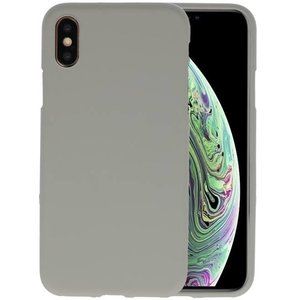 BackCover Hoesje Color Telefoonhoesje voor iPhone XS - iPhone X - Grijs