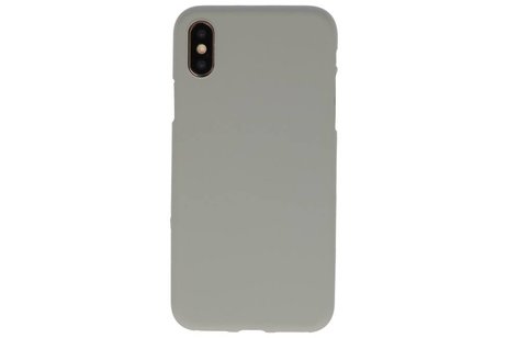 BAOHU Hoesje Geschikt voor de iPhone XS - iPhone X - Backcover Color Telefoonhoesje - Grijs