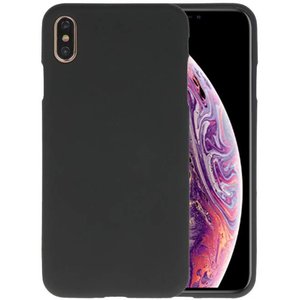 BAOHU Hoesje Geschikt voor de iPhone XS Max - Backcover Color Telefoonhoesje - Zwart