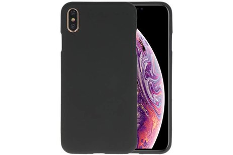 BAOHU Hoesje Geschikt voor de iPhone XS Max - Backcover Color Telefoonhoesje - Zwart
