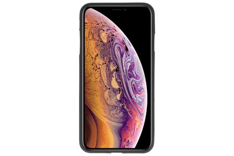 BAOHU Hoesje Geschikt voor de iPhone XS Max - Backcover Color Telefoonhoesje - Zwart