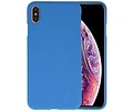 BAOHU Hoesje Geschikt voor de iPhone XS Max - Backcover Color Telefoonhoesje - Navy