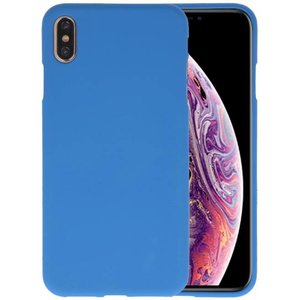 BAOHU Hoesje Geschikt voor de iPhone XS Max - Backcover Color Telefoonhoesje - Navy