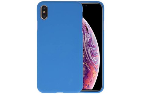 BAOHU Hoesje Geschikt voor de iPhone XS Max - Backcover Color Telefoonhoesje - Navy