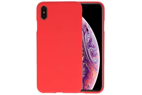 BAOHU Hoesje Geschikt voor de iPhone XS Max - Backcover Color Telefoonhoesje - Rood