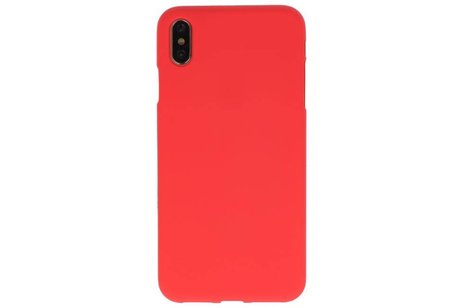 BAOHU Hoesje Geschikt voor de iPhone XS Max - Backcover Color Telefoonhoesje - Rood