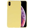 BAOHU Hoesje Geschikt voor de iPhone XS Max - Backcover Color Telefoonhoesje - Geel