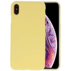BAOHU Hoesje Geschikt voor de iPhone XS Max - Backcover Color Telefoonhoesje - Geel