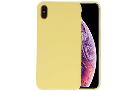 BAOHU Hoesje Geschikt voor de iPhone XS Max - Backcover Color Telefoonhoesje - Geel