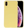 BAOHU BackCover Hoesje Color Telefoonhoesje iPhone XS Max - Geel