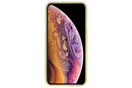 BAOHU Hoesje Geschikt voor de iPhone XS Max - Backcover Color Telefoonhoesje - Geel