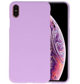 BAOHU BackCover Hoesje Color Telefoonhoesje iPhone XS Max - Paars