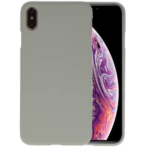 BAOHU Hoesje Geschikt voor de iPhone XS Max - Backcover Color Telefoonhoesje - Grijs
