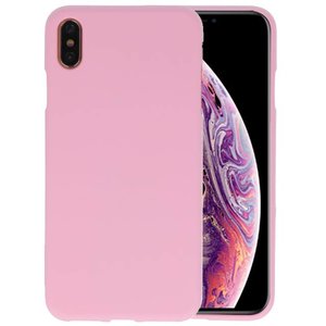 BAOHU Hoesje Geschikt voor de iPhone XS Max - Backcover Color Telefoonhoesje - Roze