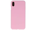 BAOHU Hoesje Geschikt voor de iPhone XS Max - Backcover Color Telefoonhoesje - Roze
