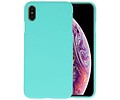 BAOHU Hoesje Geschikt voor de iPhone XS Max - Backcover Color Telefoonhoesje - Turquoise
