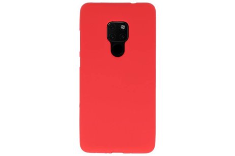 BAOHU Hoesje Geschikt voor de Huawei Mate 20 - Backcover Color Telefoonhoesje - Rood