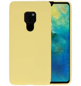 BAOHU BackCover Hoesje Color Telefoonhoesje Huawei Mate 20 - Geel
