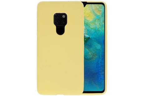 BAOHU Hoesje Geschikt voor de Huawei Mate 20 - Backcover Color Telefoonhoesje - Geel